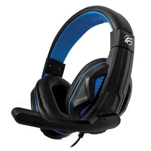 FENNER TECH CUFFIE GAMING SOUNDGAME + MICROFONO PC/CONSOLE BLU